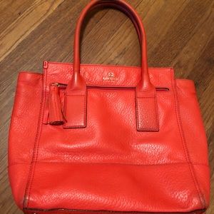 Blood orange Kate Spade tote